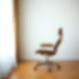 Elegant mid-century office chair showcasing minimalist design