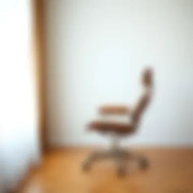 Elegance in Design: Minimalist Mid-Century Office Chair Elegant mid-century office chair showcasing minimalist design