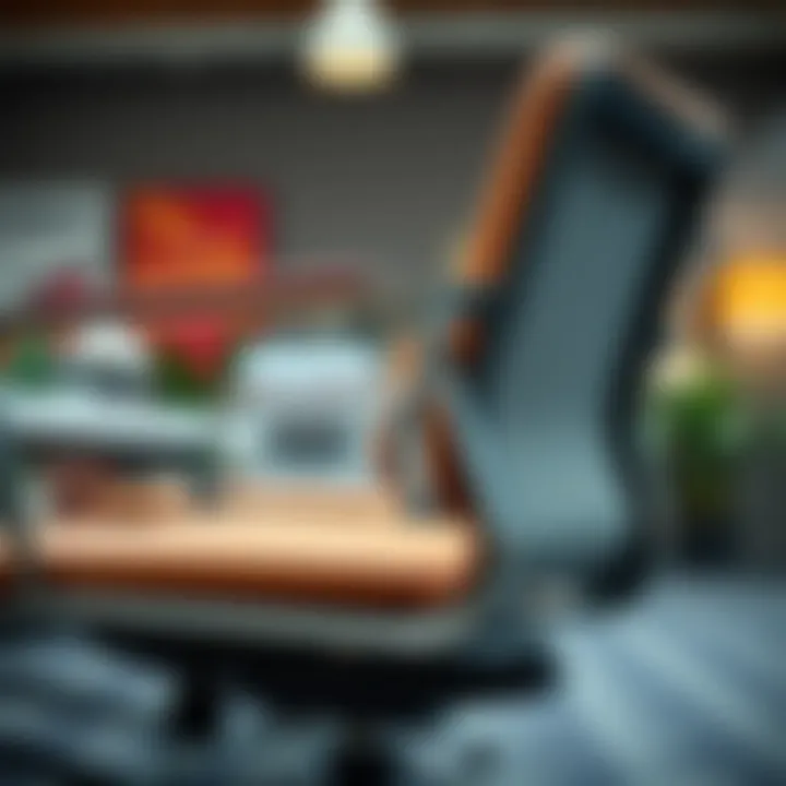 Ergonomic Insights: Features of a Static Office Chair Close-up of ergonomic features in a static office chair