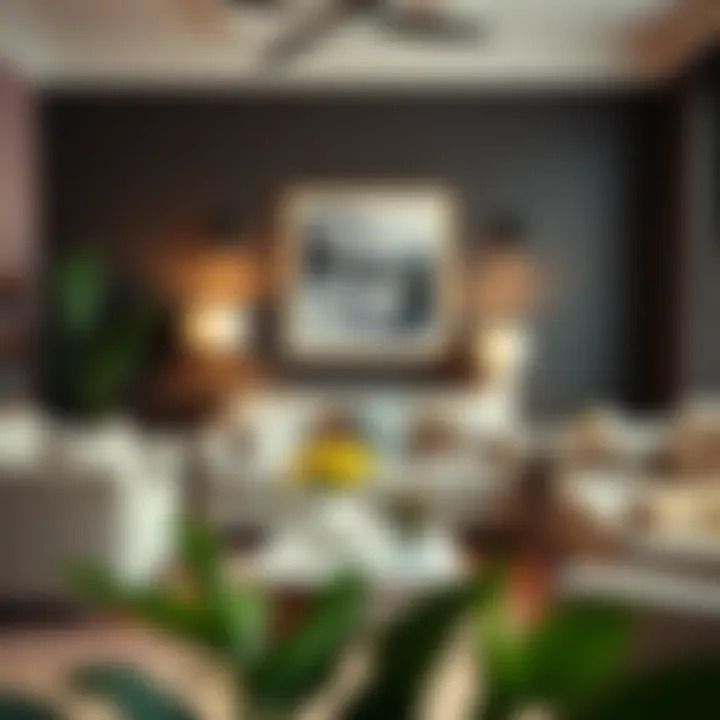 Trendy living room showcasing modern furniture covers