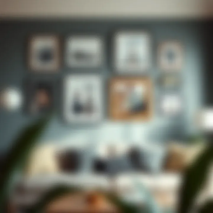 A personalized gallery wall enhanced by multi-picture frames