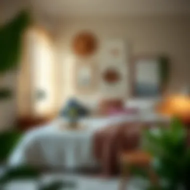 Curated Personal Space in a Bedroom An artistic arrangement of bedding and decor illustrating personal space curation.
