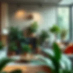 Lush indoor plants bringing life to a modern living room