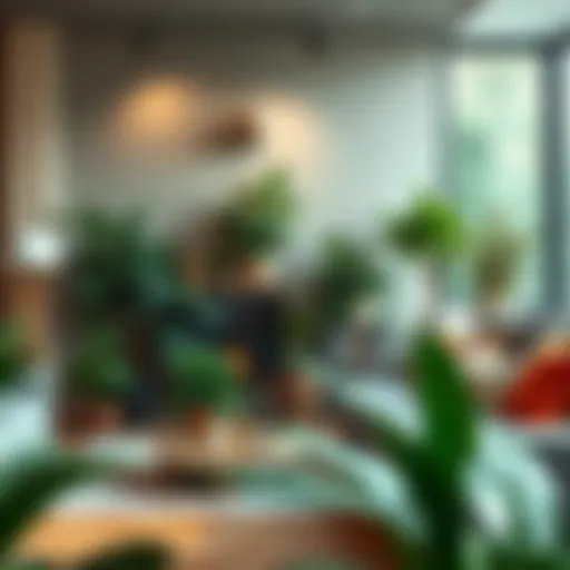 Lush indoor plants bringing life to a modern living room