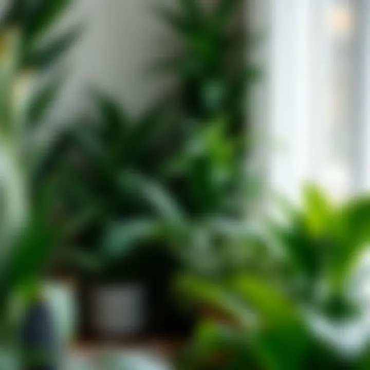 An assortment of indoor plants thriving under optimal light conditions