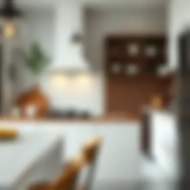 Chic Design Elements for Compact Areas Stylish decor elements enhancing a small kitchen's appearance