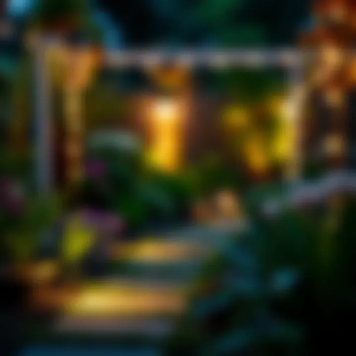 Outdoor LED Strip Lights in Garden Versatile outdoor LED strip lights illuminating a garden pathway