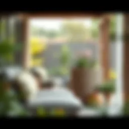 Elegant outdoor wicker bin enhancing patio aesthetics