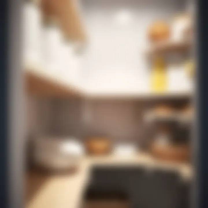Aesthetic pantry design integrating shelf supports
