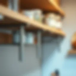 Stylish pantry shelf support showcasing modern design