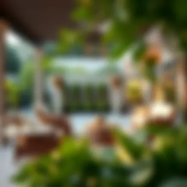 Elegant Patio Design Showcasing Various Furniture Styles Elegant patio design showcasing various furniture styles