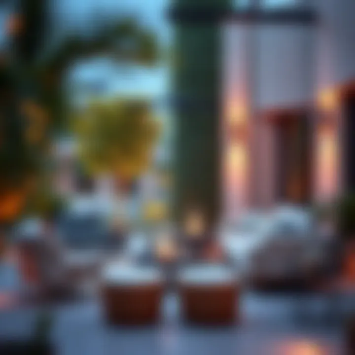 Modern Lounge Area with Unique Patio Pieces Modern lounge area with unique patio pieces