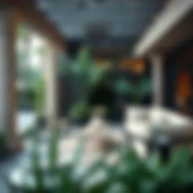 Stylish Outdoor Patio with Conversation Furniture Stylish outdoor patio with conversation furniture