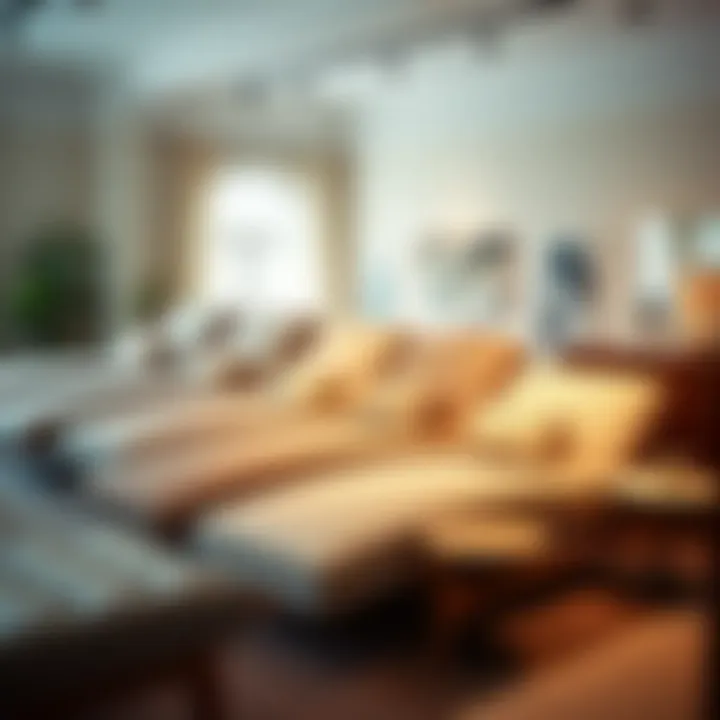 Different styles of chaise lounges displayed together