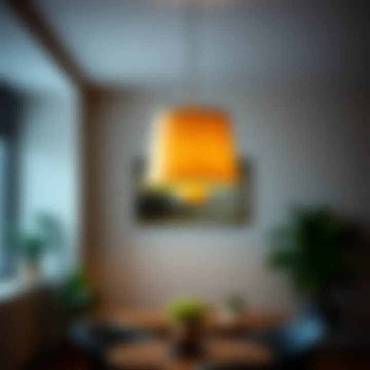 Interior space enhanced by a beautifully designed pendant light
