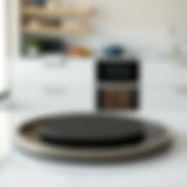 Elegant round induction cooktop showcasing sleek design and modern functionality
