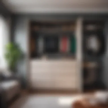Functional rubber closet in a modern living space