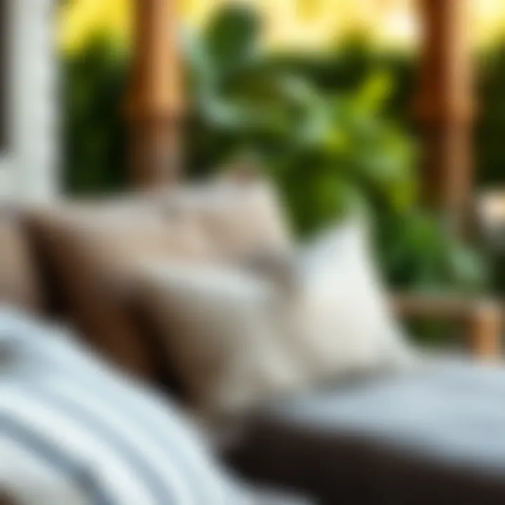 Seasonal transition of outdoor pillow covers