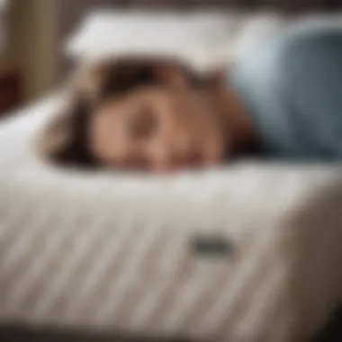 Person sleeping comfortably on a mattress