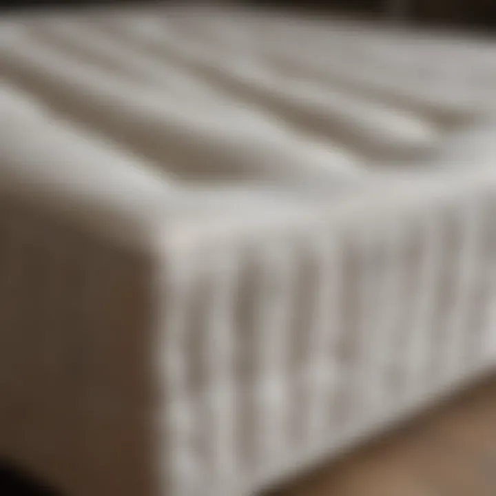 Close-up of mattress materials