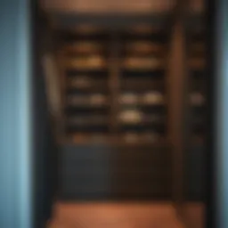 Contemporary short closet organizer displaying innovative shelving solutions