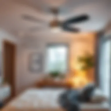 Enhancing Comfort in Modern Bedrooms Small ceiling fan enhancing comfort in a cozy bedroom