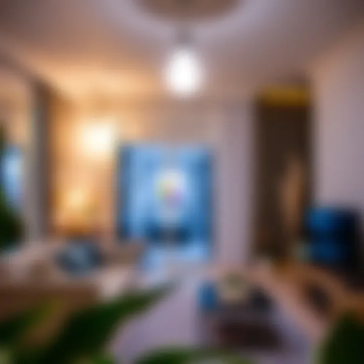 Smart home integration of remote LED light bulbs illustrating versatility