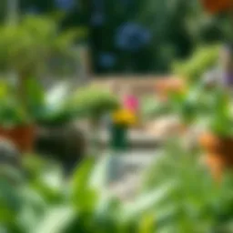 A lush garden demonstrating water-efficient landscaping techniques