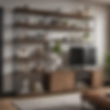Organized interior showcasing the versatility of the shelving unit in various decor styles
