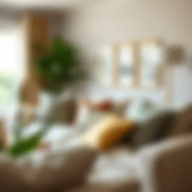 A stylish living room featuring well-chosen sham pillow covers that enhance decor