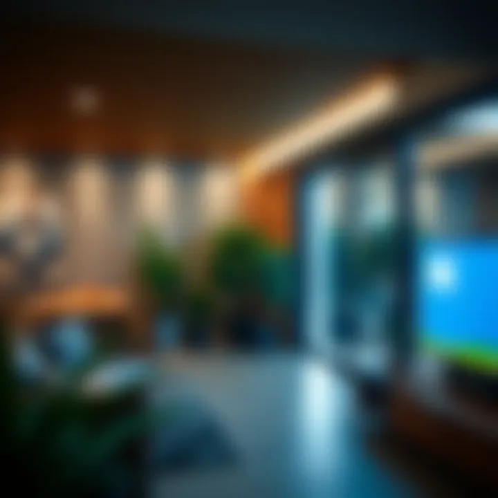 Sustainable LED Technology in Eco-Design Sustainable LED technology showcased in an eco-friendly design