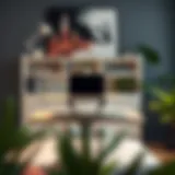 Elegant swing arm laptop table design showcasing modern aesthetics