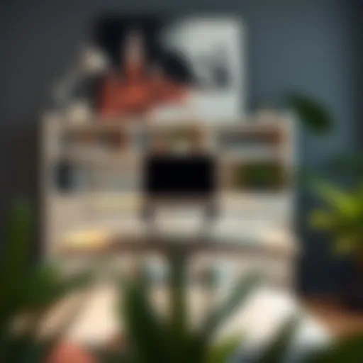 Elegant swing arm laptop table design showcasing modern aesthetics