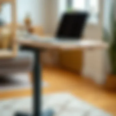 Diverse materials used in swing arm laptop table construction