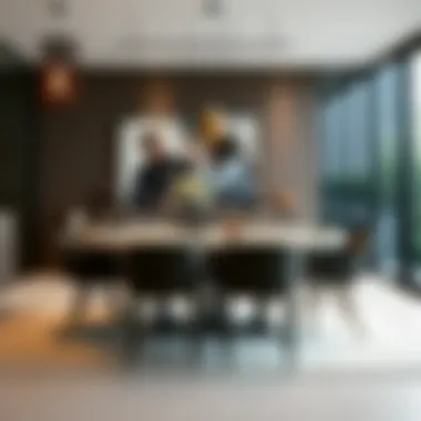 Modern Dining Aesthetics Elegant dining table set in a modern interior