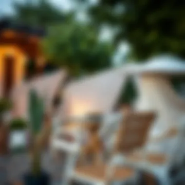 Al Fresco Design Outdoor seating arrangement with artistic chairs