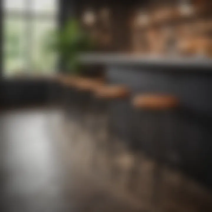 A cozy bar area featuring tall table stools with unique designs