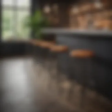 Innovative Designs for Bar Height Stools A cozy bar area featuring tall table stools with unique designs