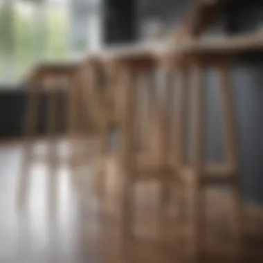 Sustainable Materials in Tall Table Stools A close-up of tall table stools made from eco-friendly materials