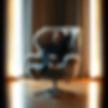 Person enjoying comfort while seated in a furry office chair