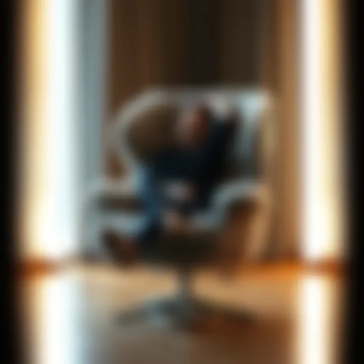 Person enjoying comfort while seated in a furry office chair