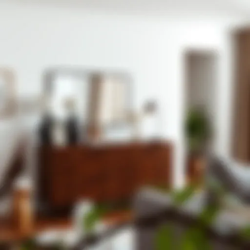 Elegant Chocolate Brown Dresser in a Contemporary Setting Elegant chocolate brown dresser in a modern living room