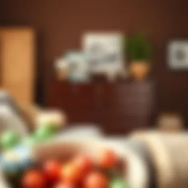 Stylized Chocolate Brown Dresser with Decor Elements Chocolate brown dresser styled with decorative accessories