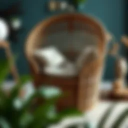 Elegant woven barrel chair showcasing intricate craftsmanship