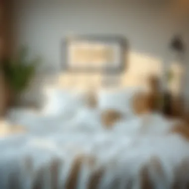 Elegant linen bedding in a modern bedroom setting