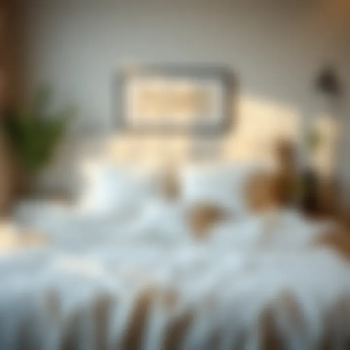 Elegant linen bedding in a modern bedroom setting