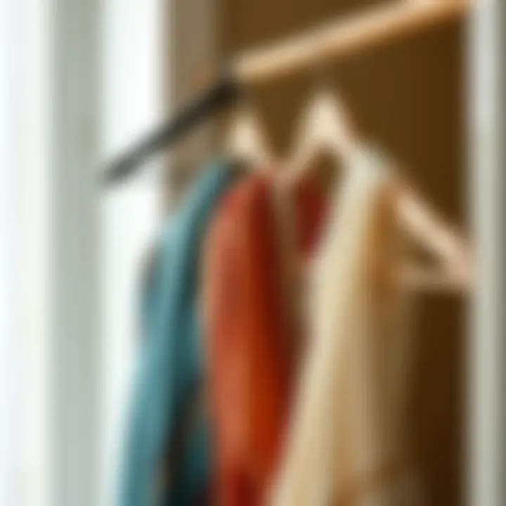 Luxe material hangers promoting shawl longevity