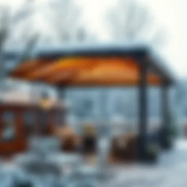 Elegant Winter Patio Cover Elegant patio cover providing winter protection