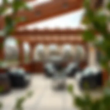 Stylish Wooden Patio Cover Stylish wooden patio cover enhancing outdoor aesthetics