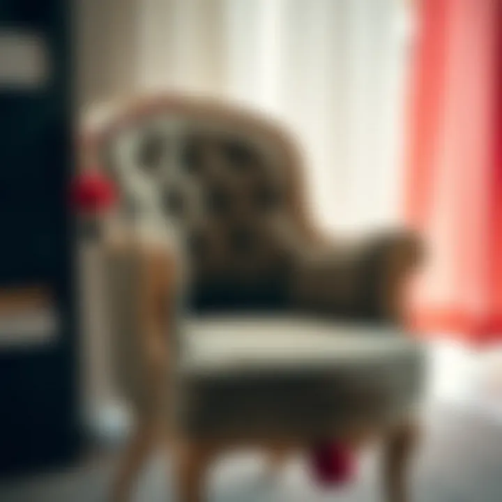 Personalized Touches on a Craft Chair Personalized craft chair with unique embellishments